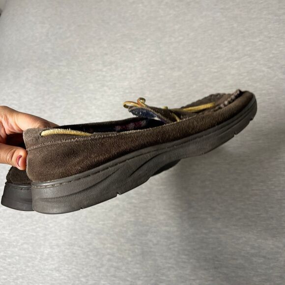 Rockport Men’s Flannel Plaid Indoor Slip-On Slipper Loafers - Picture 4 of 10